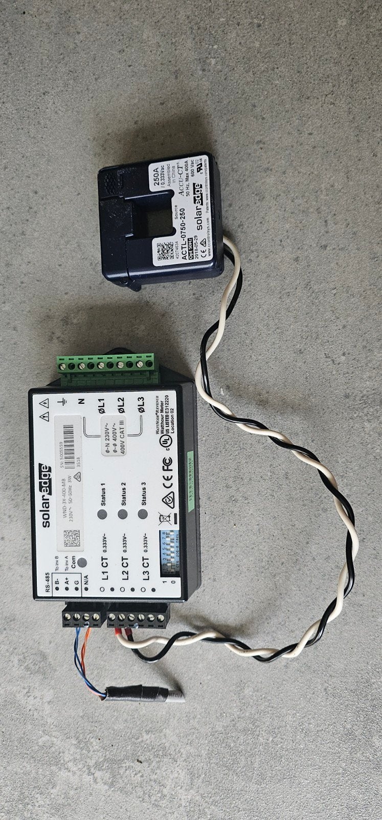 SolarEdge WattNode Revenue Meter met AC-TL-0750-250 CT, Ophalen of Verzenden, Gebruikt, Overige typen