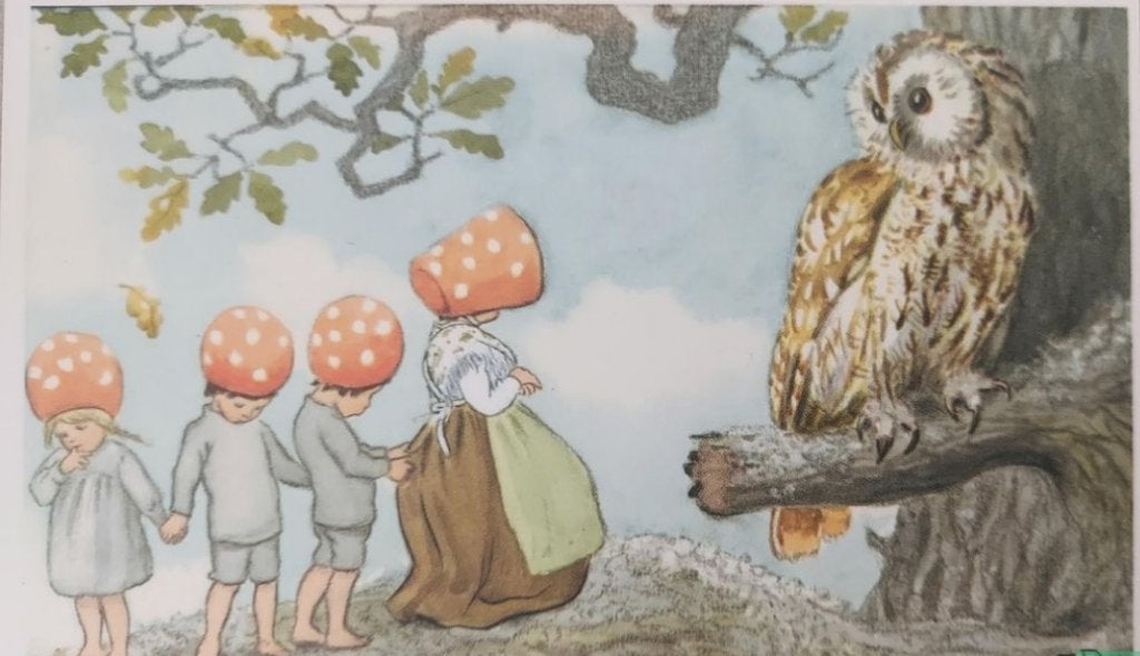 4 ansichtkaarten Elsa Beskow, Verzenden, 1940 tot 1960, Ongelopen, Kinderen
