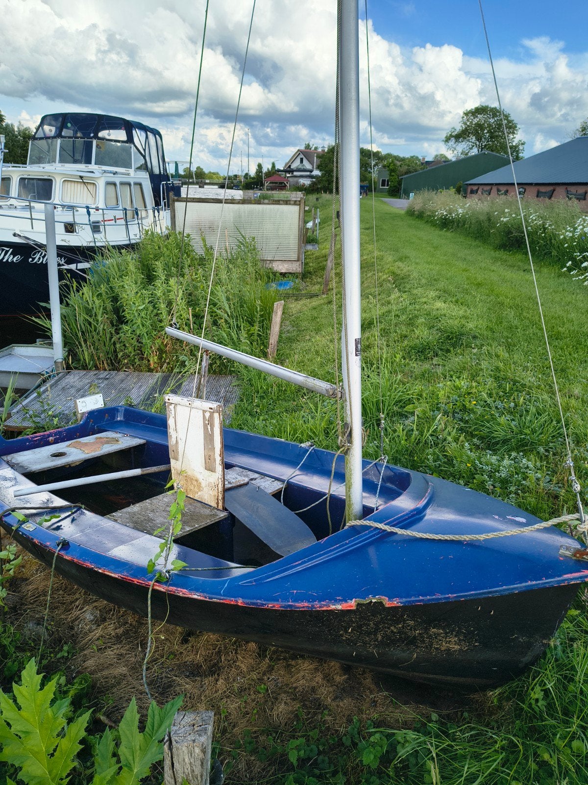 Klein zeilbootje compleet met fok, Ophalen of Verzenden, Minder dan 15 m²