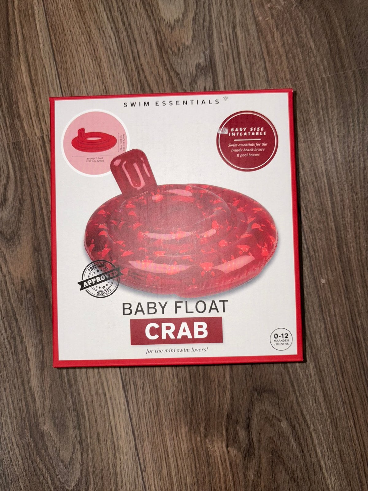 Swim essentials zwemband krab 0-12 maanden nieuw, Ophalen of Verzenden, Nieuw, Jongetje of Meisje, Zwem-accessoire
