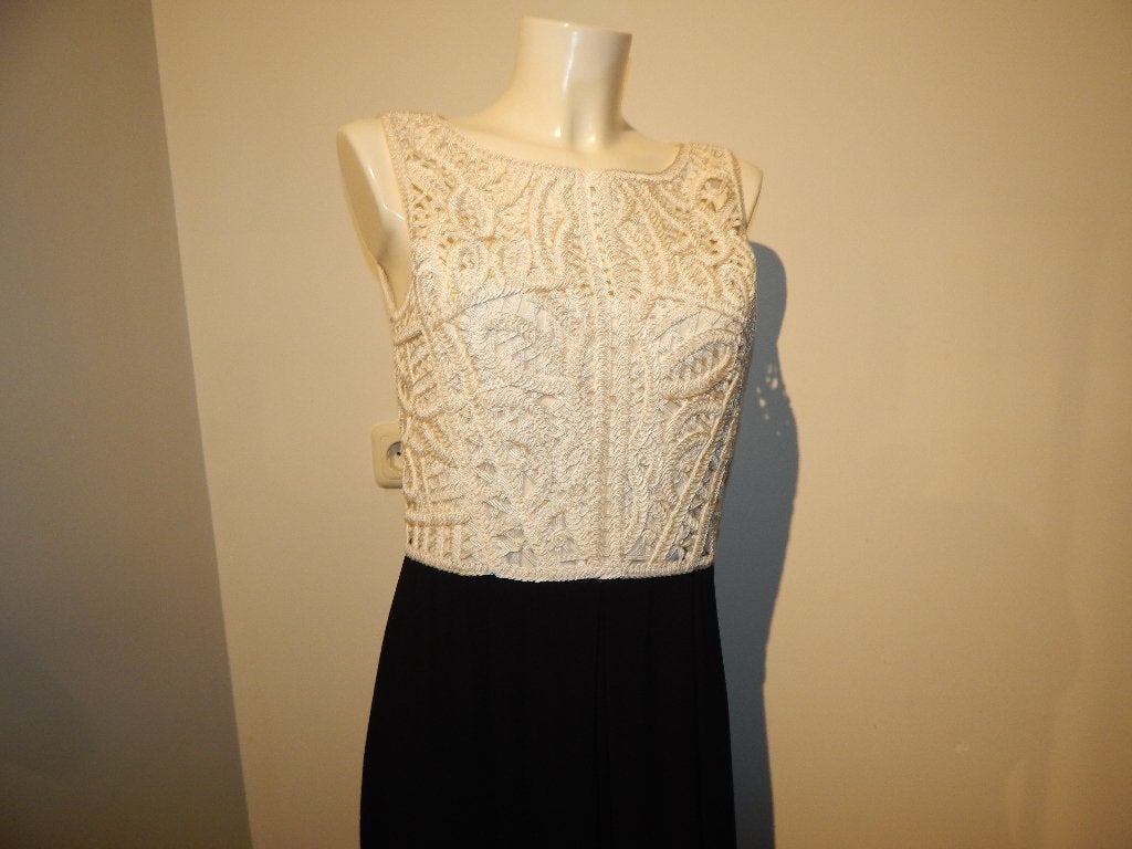 Phase Eight chique maxi dress lijfje gehaakt stretch rok 40, Maat 38/40 (M), Zo goed als nieuw, Phase Eight, Onder de knie