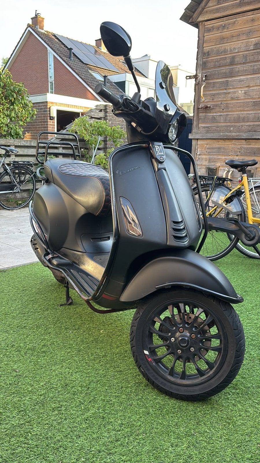 Vespa Sprint S Matzwart uit 2022 met 80cc Malossi cilinder, Ophalen, Gebruikt, Overige modellen, Maximaal 45 km/u