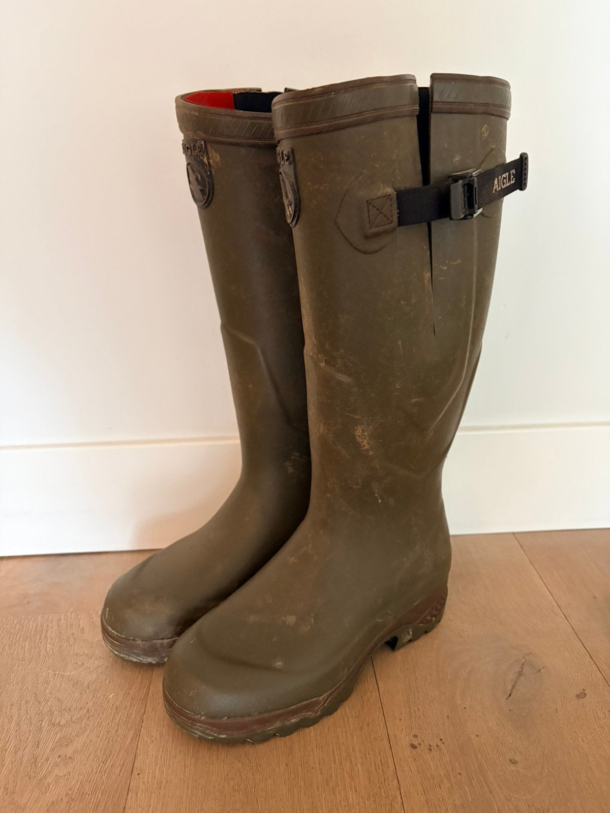 Aigle jacht/regen laarzen “Parcours 2 Iso” groen maat 38!!!, Ophalen of Verzenden, Regenlaarzen, Gedragen, Groen