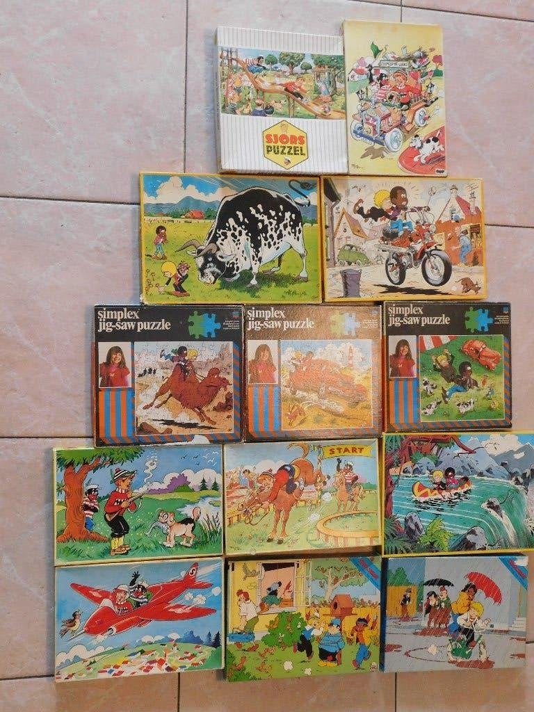 13 PUZZELS SJORS EN SJIMMIE, Ophalen, Overige figuren, Gebruikt