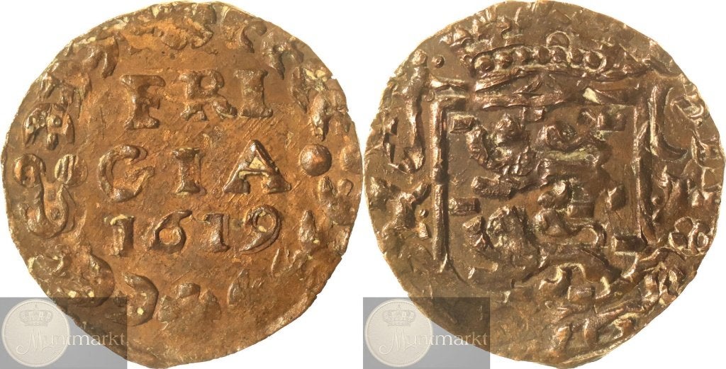 Reckheim - Duit 1619, Postzegels en Munten, Munten | Nederland, Ophalen of Verzenden, Vóór koninkrijk, Overige waardes, Losse munt
