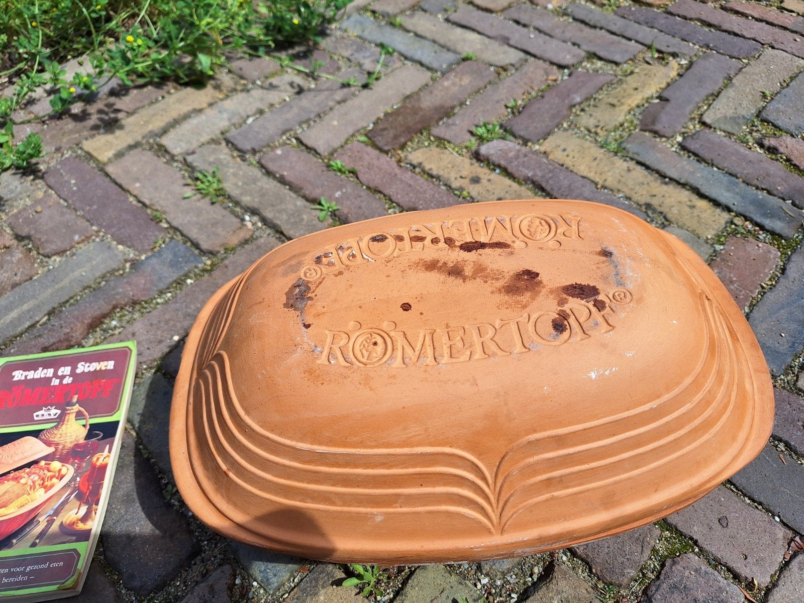 Römertopf pan + kookboek(je), Ophalen