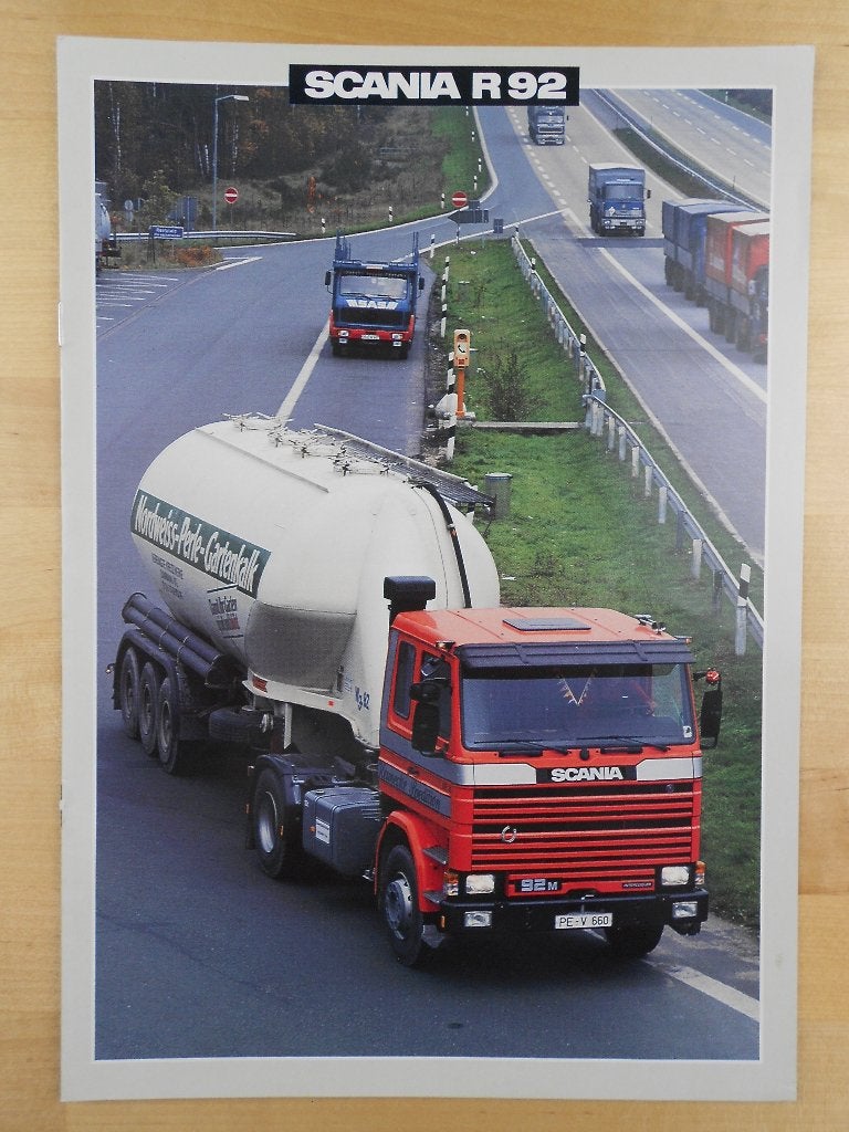 Scania R 92 Brochure 1986 – R92, Ophalen of Verzenden, Zo goed als nieuw, Overige merken, Scania