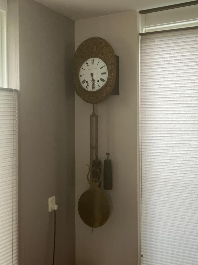 Antieke Comtoise Klok met Slinger en Gewichten, Ophalen of Verzenden