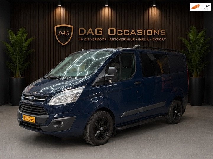 Ford Transit Custom 270 2.2 TDCI L1H1 DC|MOTOR GEREVISEERD|N, Auto's, Voorwielaandrijving, Euro 5, Gebruikt, Zwart