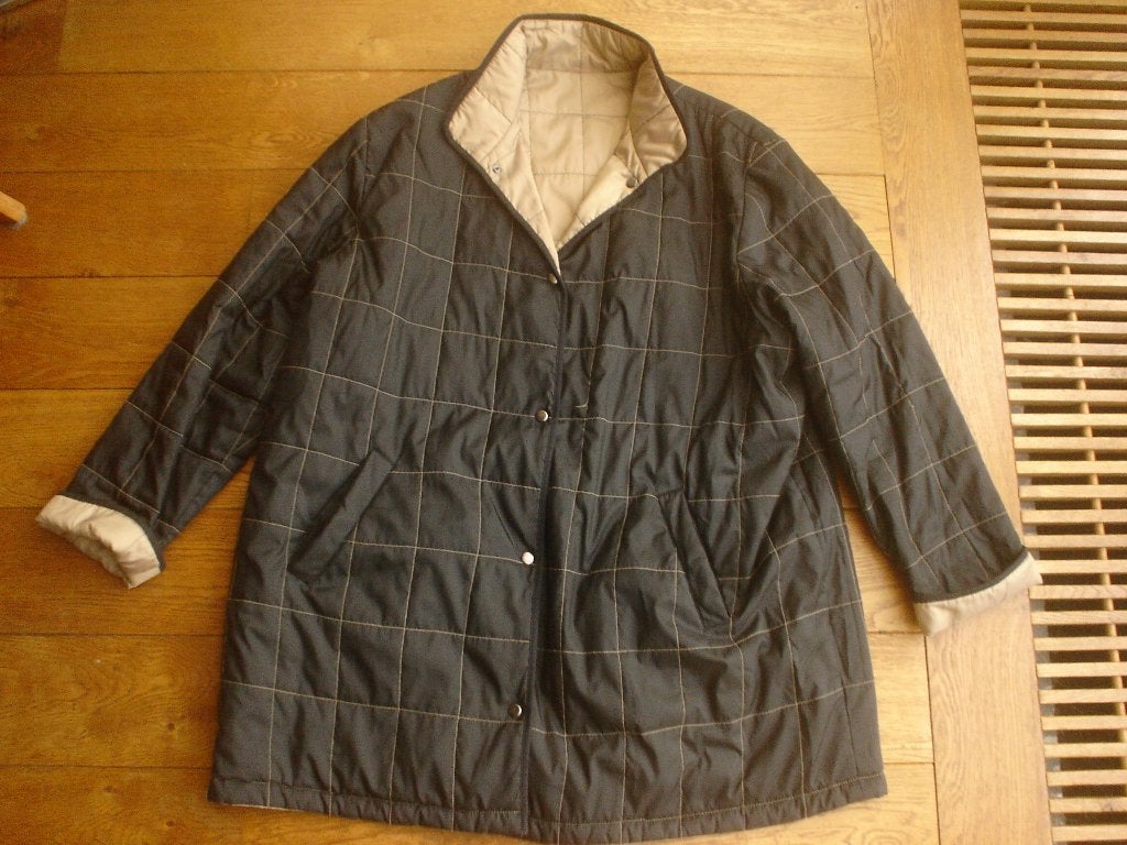 zwart/beige winterjas, maat 52, Verzenden, Zwart, Maat 46/48 (XL) of groter, Onbekend