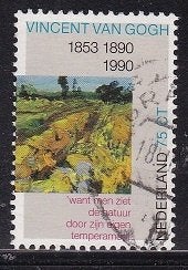 4933 - Nederland nvph 1443 gestempeld , 100e sterfdag Vincen, Verzenden, Na 1940, Gestempeld