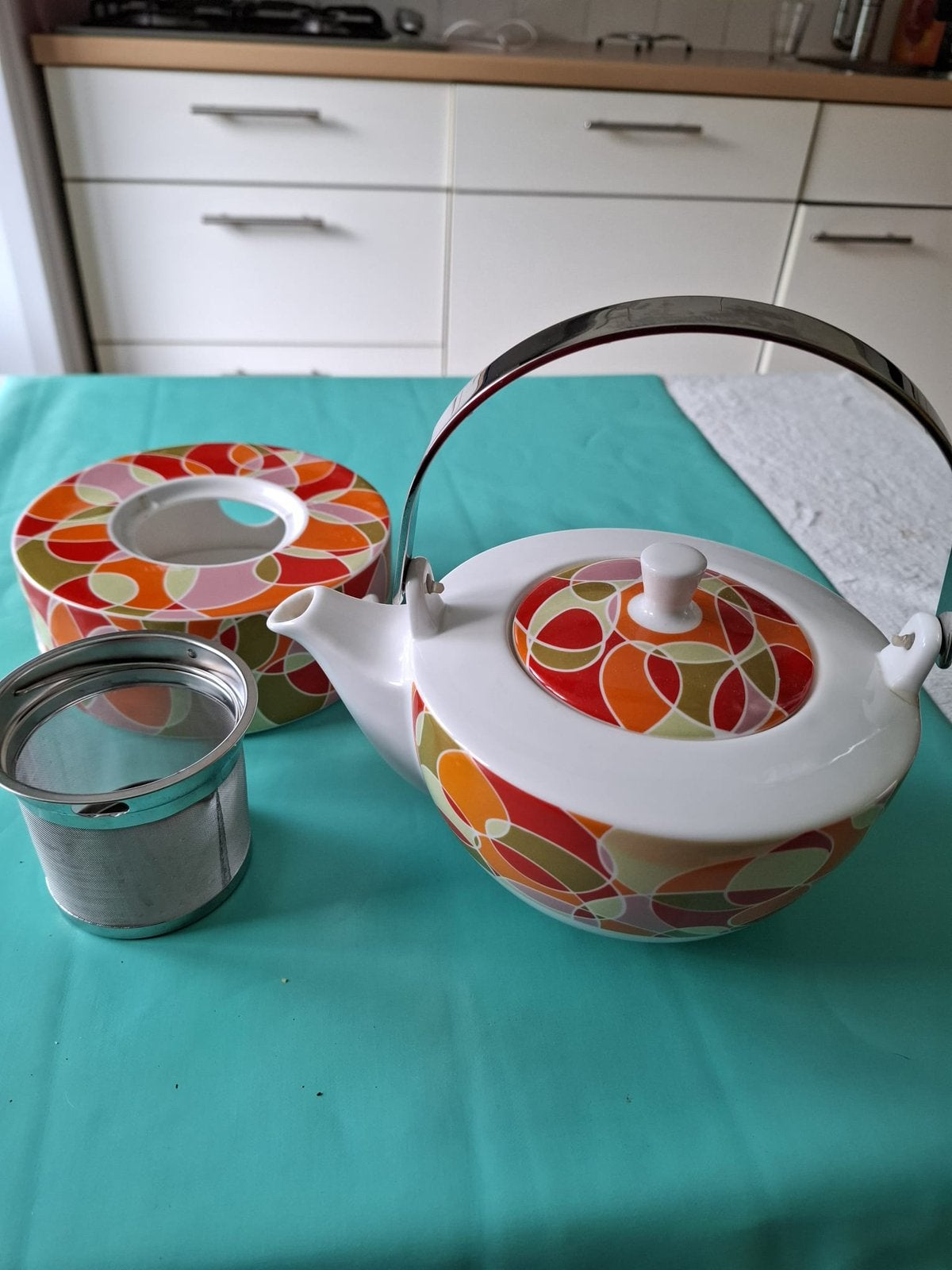 Theepot met theelicht, Huis en Inrichting, Keuken | Potten en Pannen, PFAS-vrij, Overige typen, Ophalen of Verzenden, Zo goed als nieuw