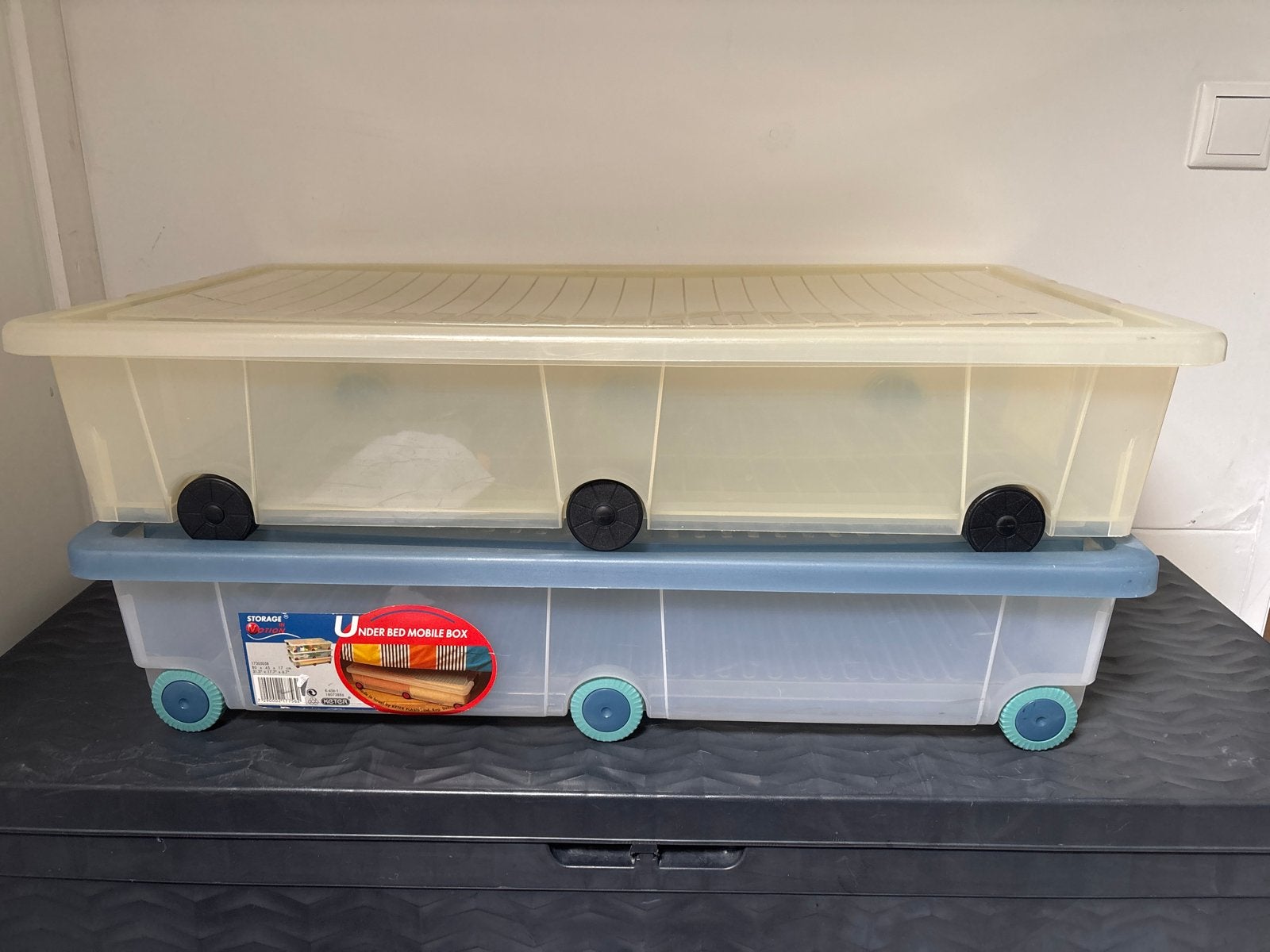 Opbergboxen met wielen - 80x45x17 cm, Ophalen, Gebruikt, 50 tot 100 cm, 5 – 50
