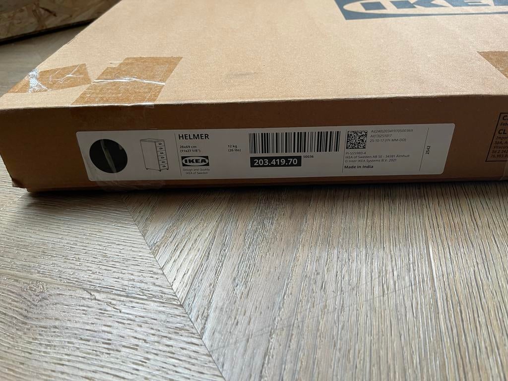 Ophalen! Nieuw IKEA Helmer ladeblok, Huis en Inrichting, Kasten | Ladekasten, Ophalen, Minder dan 50 cm, 5 laden of meer, Nieuw
