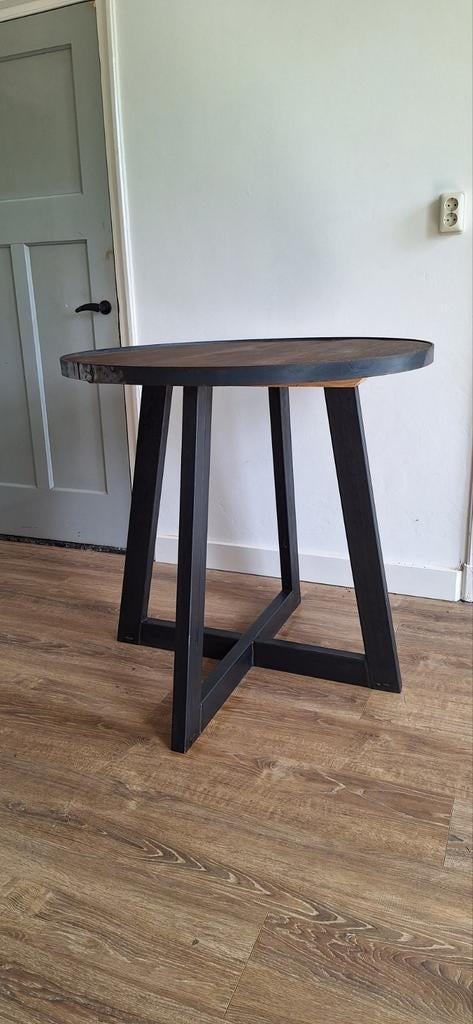 Handgemaakte statafel  Hout en Staal, Ophalen, Nieuw