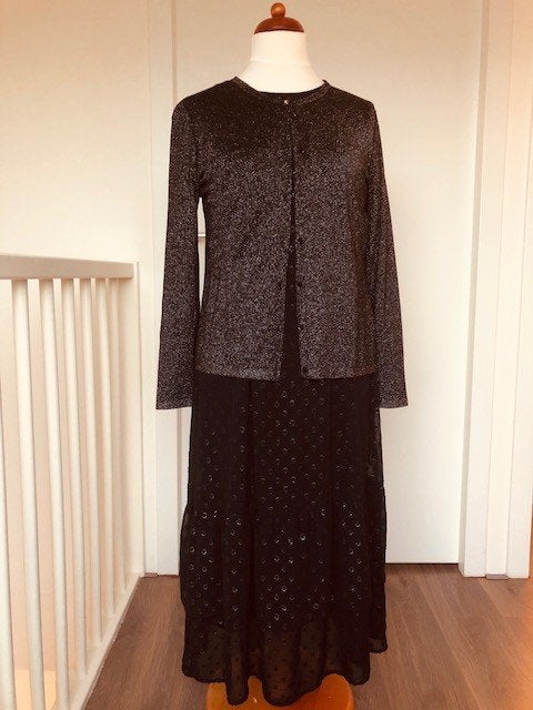 exclusief 2 delig set van Marccain met voile en lurex mt, Maat 38/40 (M), Overige typen, Blauw, Ophalen of Verzenden