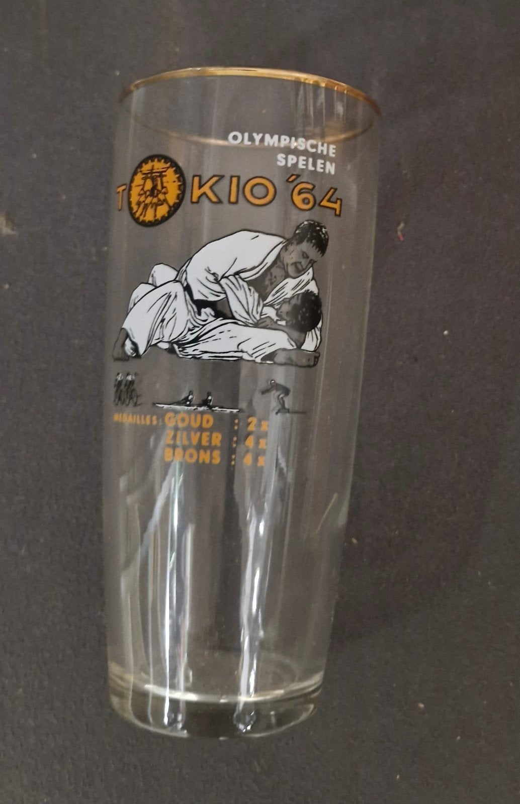 Vintage Olympische Spelen Tokio '64 Glazen Set, Ophalen of Verzenden