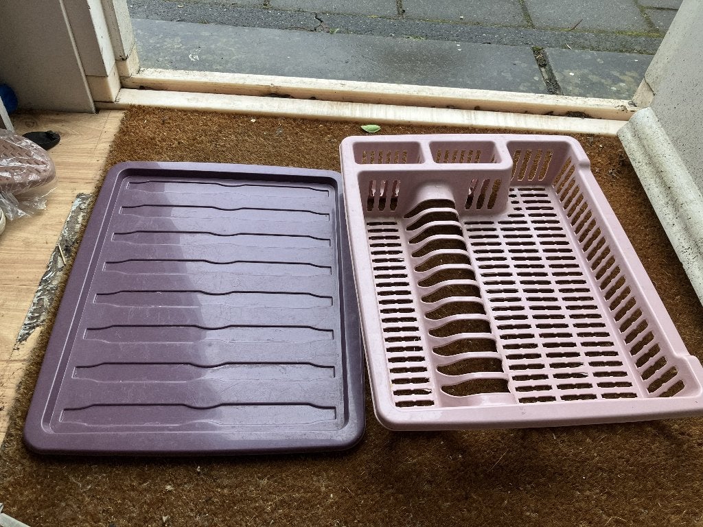 Afwasrek met lekbak, Huis en Inrichting, Keuken | Keukenbenodigdheden, Ophalen of Verzenden, Zo goed als nieuw