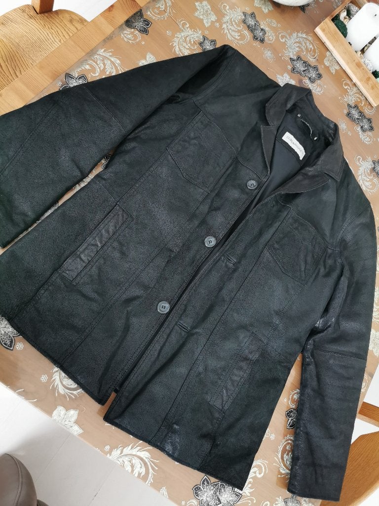Clockhouse Belaste Leren Jas Blazer Moto Racing  Maat XL, Kleding | Heren, Ophalen, Zwart, Maat 56/58 (XL), Zo goed als nieuw