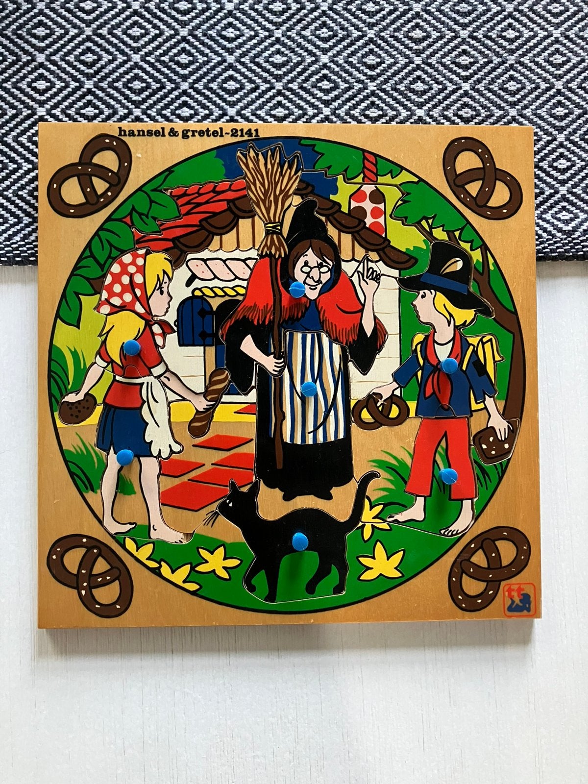 Simplex vintage hout houten puzzel hans en grietje, Ophalen of Verzenden, 10 tot 50 stukjes, Gebruikt