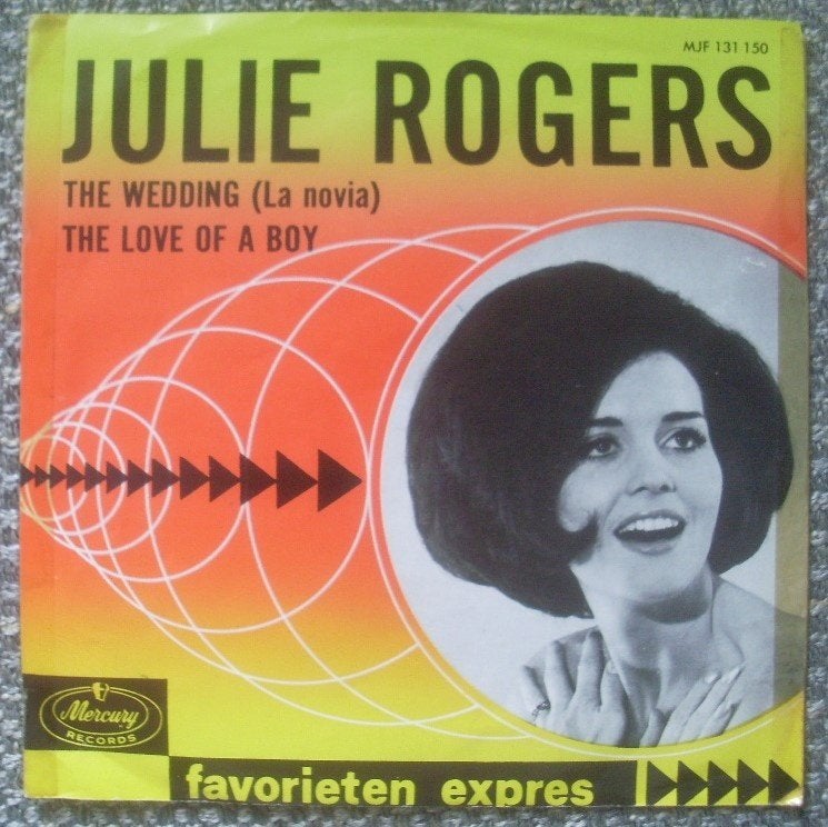 Julie Rogers - The Wedding (7" single) favorieten expres, Gebruikt, 7 inch, Ophalen of Verzenden, Pop