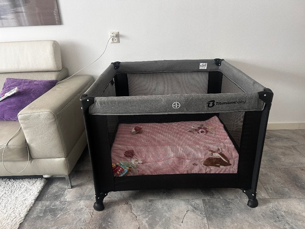 Inklapbare box, Kinderen en Baby's, Boxen, Ophalen, Gebruikt, Vierkant, In hoogte verstelbaar