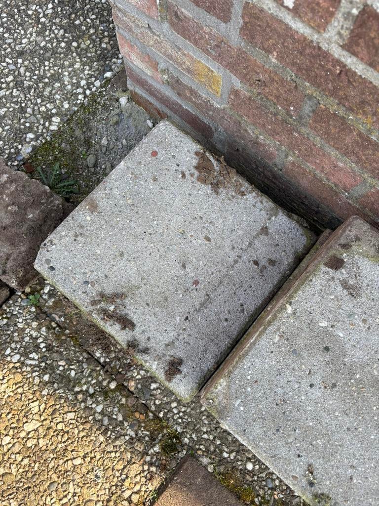 Gratis betontegels / stoeptegels (30x30x8 cm), Tuin en Terras, Ophalen, Gebruikt, Beton, Terrastegels