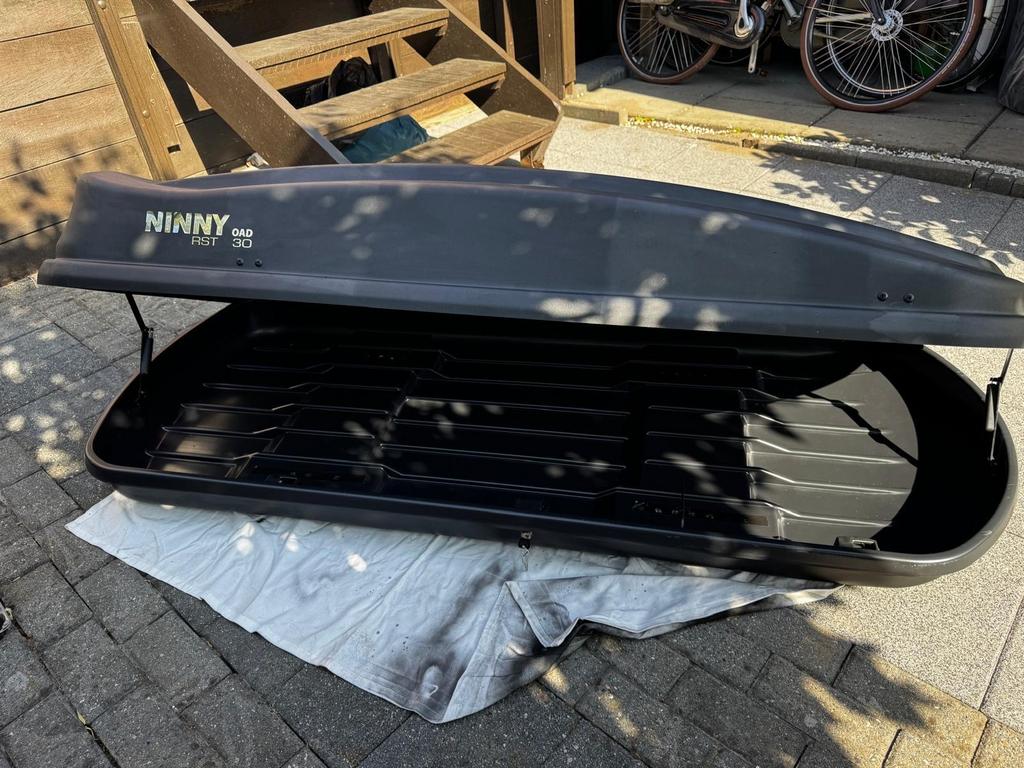 Dakkoffer Ninny inclusief dakdragers - Zo goed als nieuw, Auto diversen, Dakkoffers, Ophalen, Gebruikt