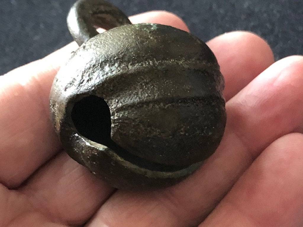 ROMEINS brons PAARDENBEL groot intact mooi Bodemvondst, Ophalen of Verzenden, Brons