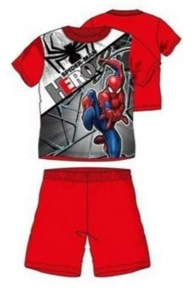 Spiderman Shortama - Rood - Maat 98 - 128 - Marvel - Katoen, Kinderen en Baby's, Kinderkleding | Maat 128, Nacht- of Onderkleding
