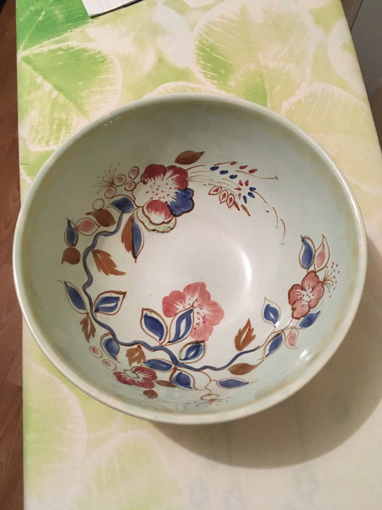 Grote, waarschijnlijk majolica kom, Ophalen of Verzenden