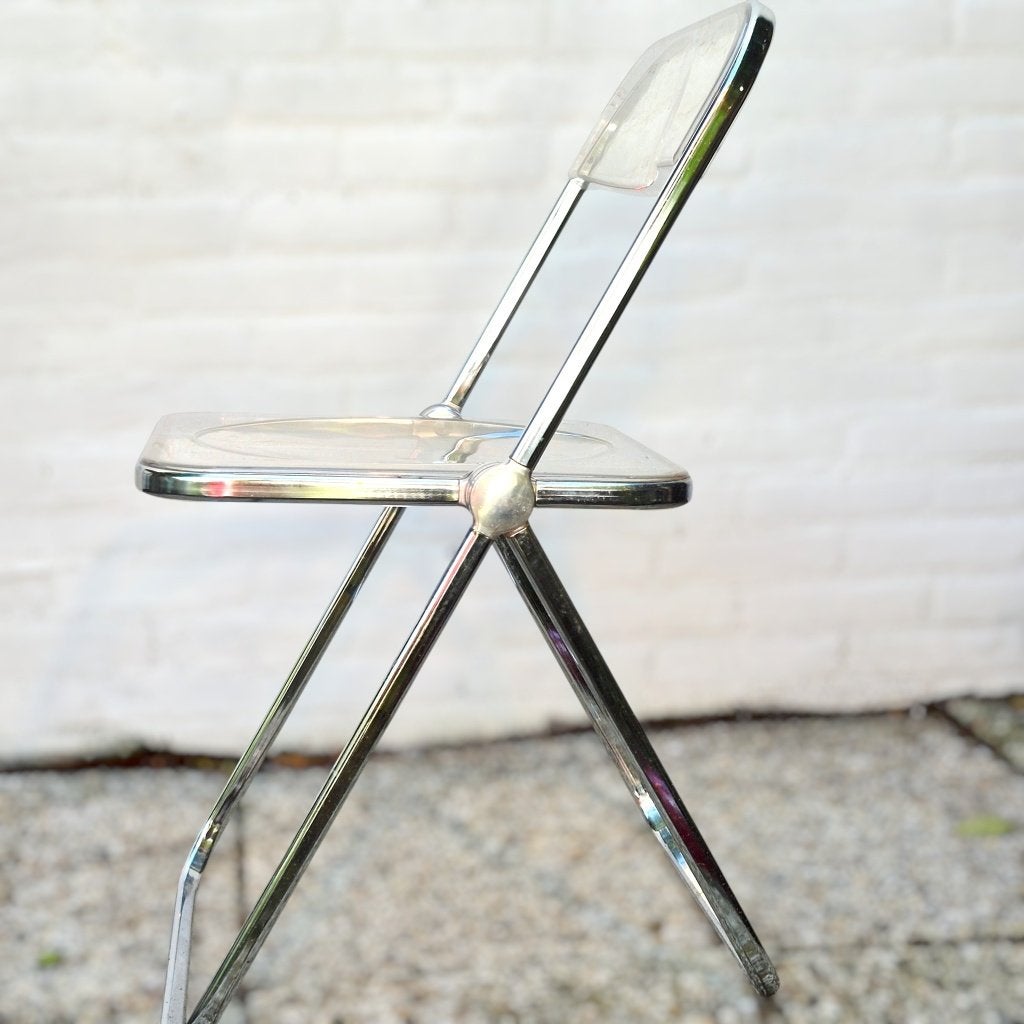 Plia stoel design Giancarlo Piretti Anonima Castelli, It 60s, Huis en Inrichting, Stoelen, Gebruikt, Overige kleuren, Vintage Italiaans design, Giancarlo Piretti, Castelli