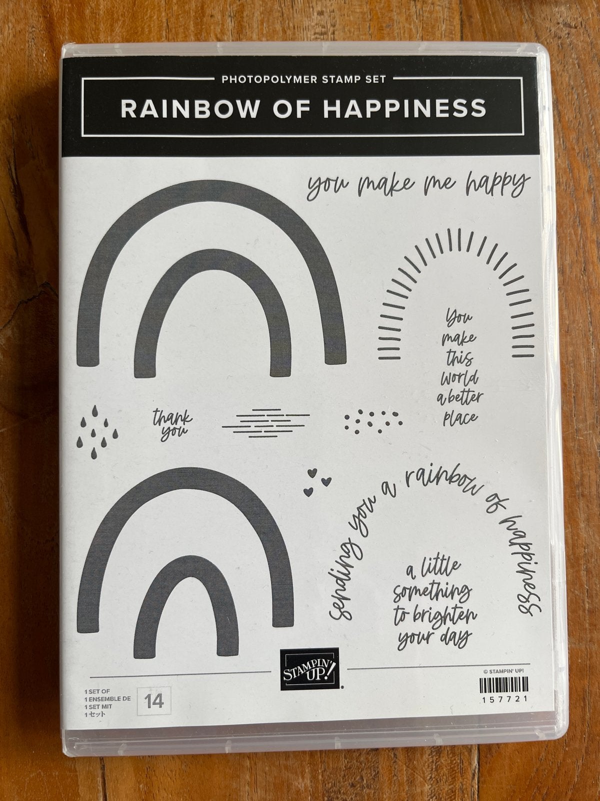 Stampin' Up! Rainbow of Happiness Stempelset, Ophalen of Verzenden, Zo goed als nieuw, Clearstamp