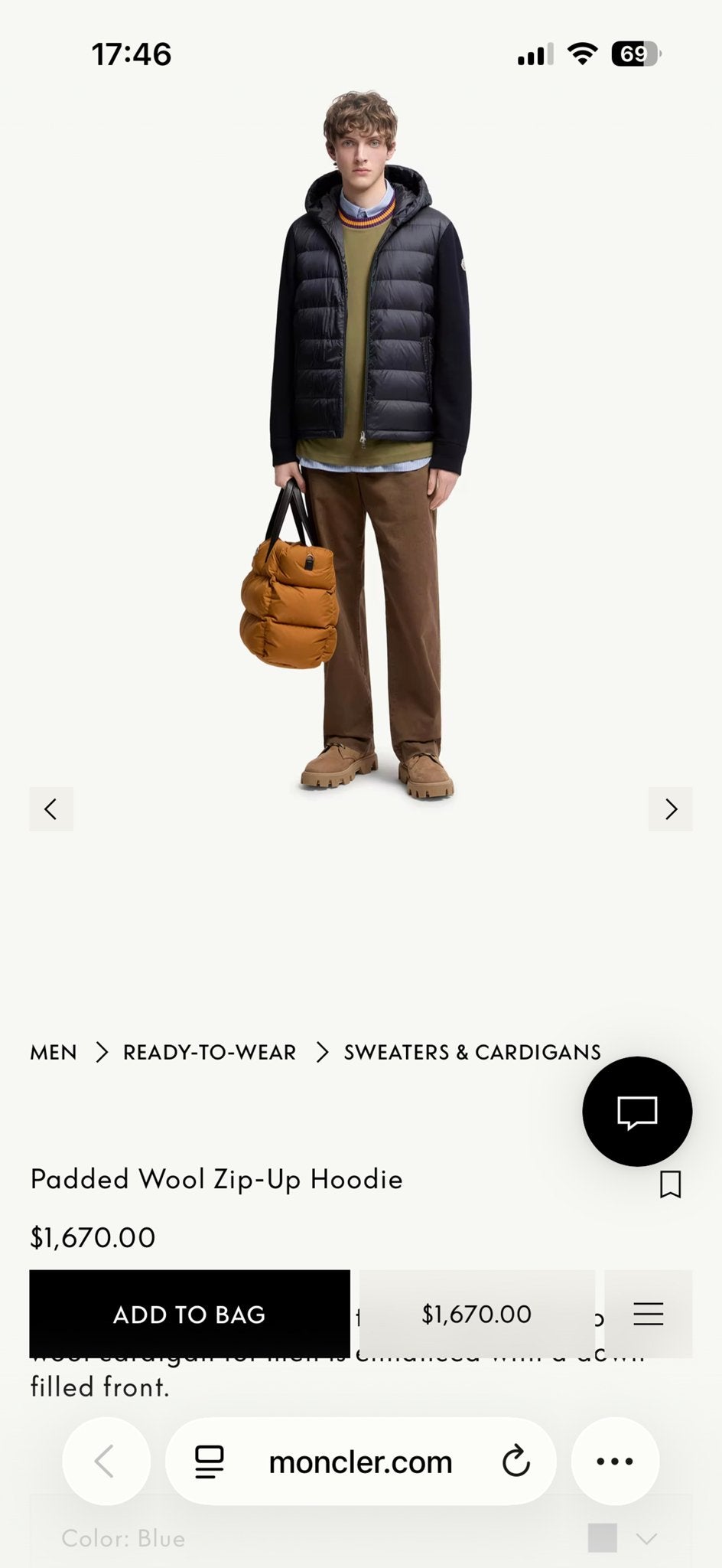 Moncler jas L, Ophalen of Verzenden, Zo goed als nieuw, Maat 48/50 (M), Zwart