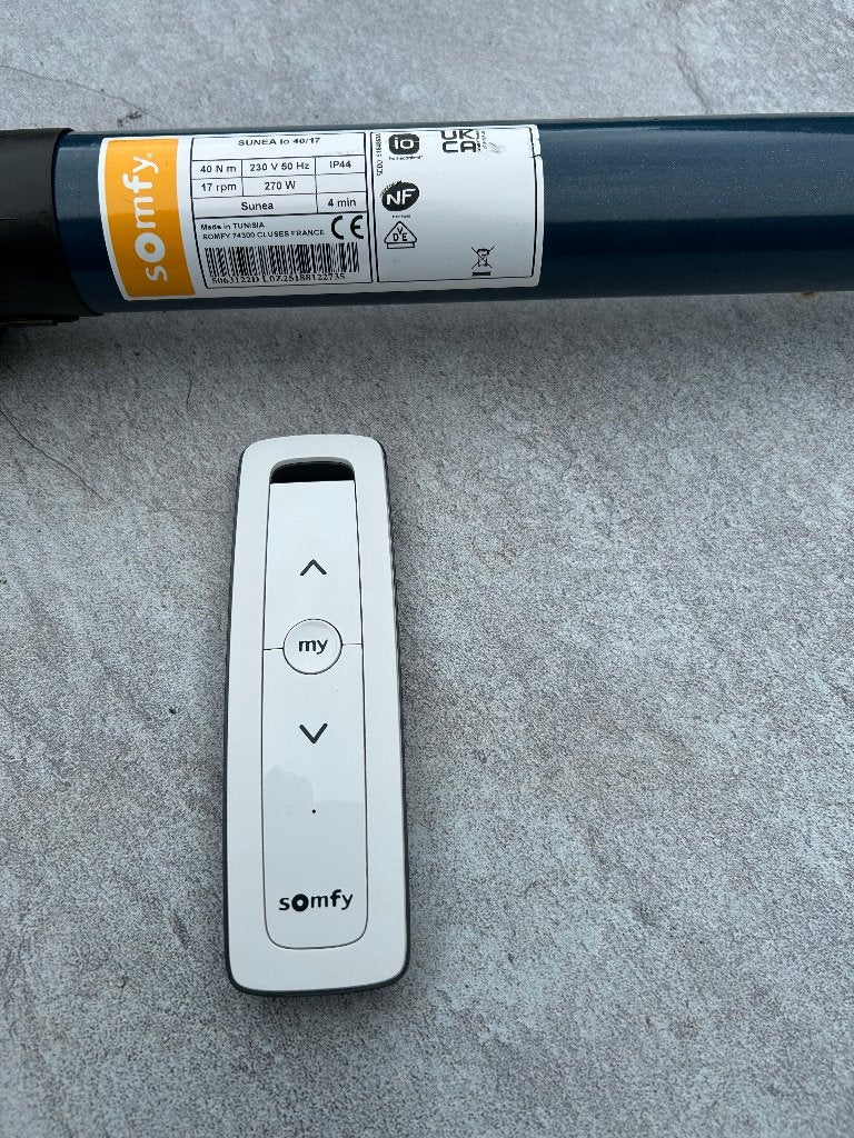 somfy moter zonnescherm, Ophalen, 450 cm of meer, Elektrisch, Zo goed als nieuw