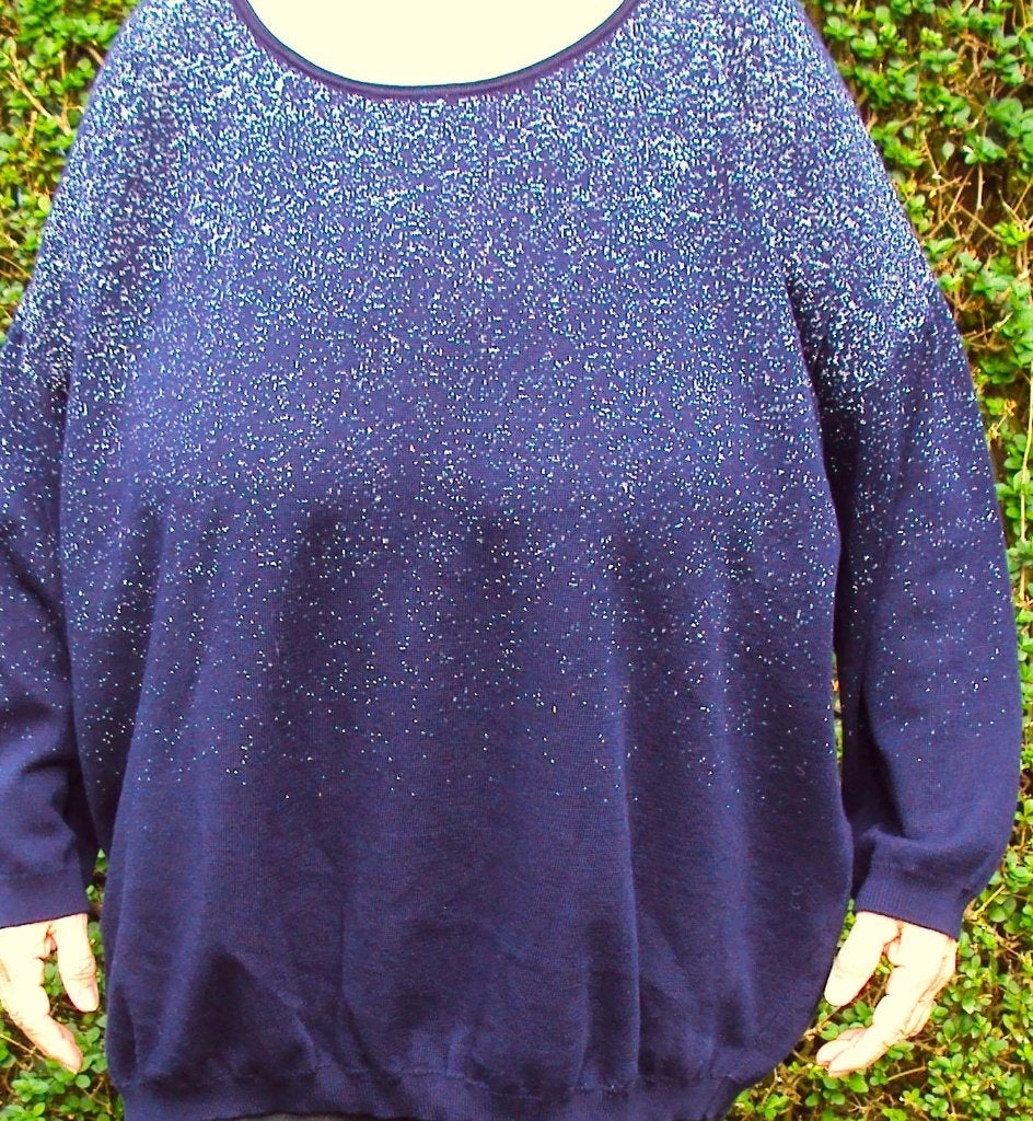 MS Mode dames trui maat 56-58, Blauw, Maat 46/48 (XL) of groter, Ophalen of Verzenden, Zo goed als nieuw