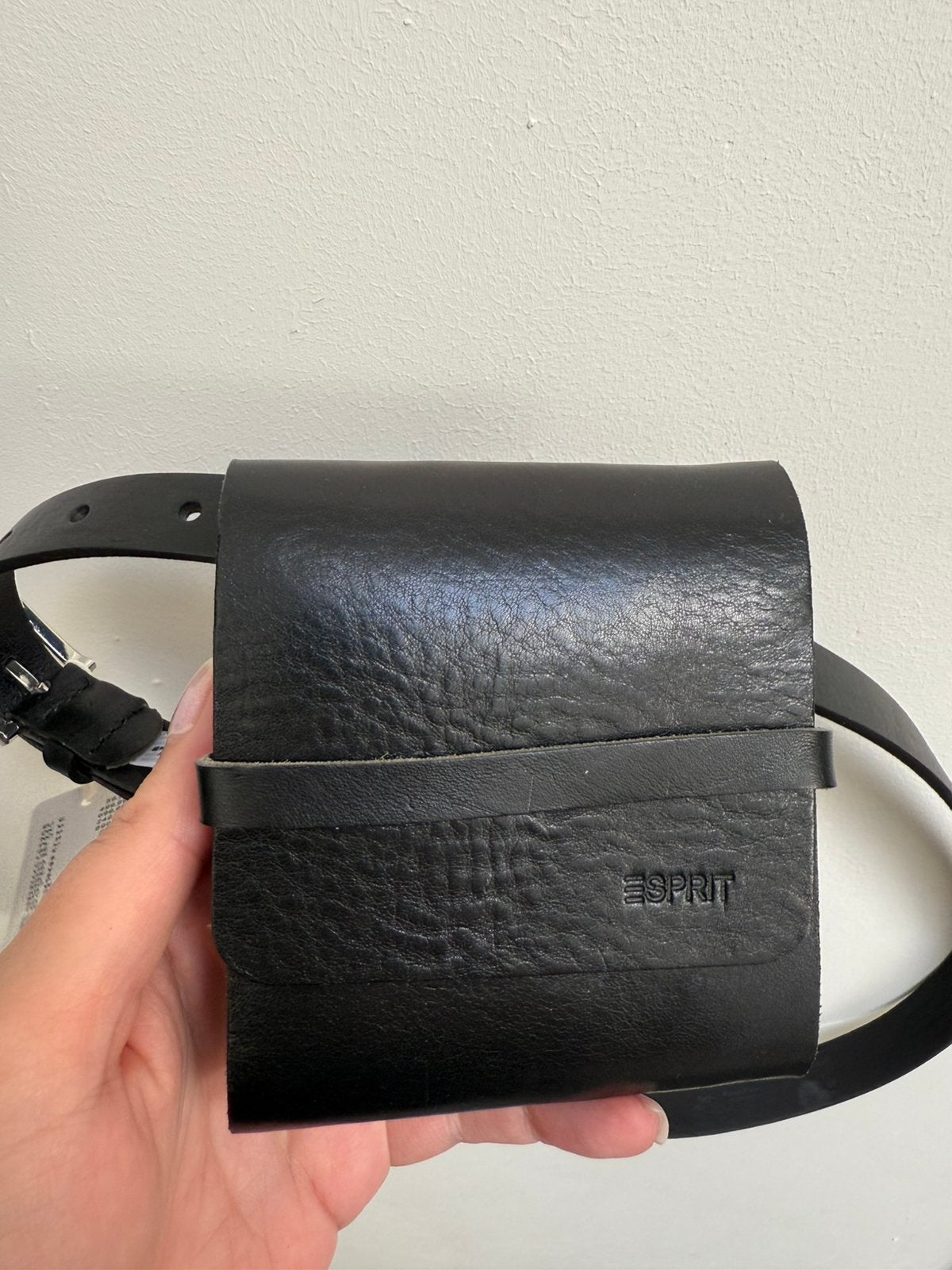 Nieuwe esprit leren heuptas met riem maat 85 cm zwart, 80 tot 90 cm, Zwart, Nieuw, Tailleriem