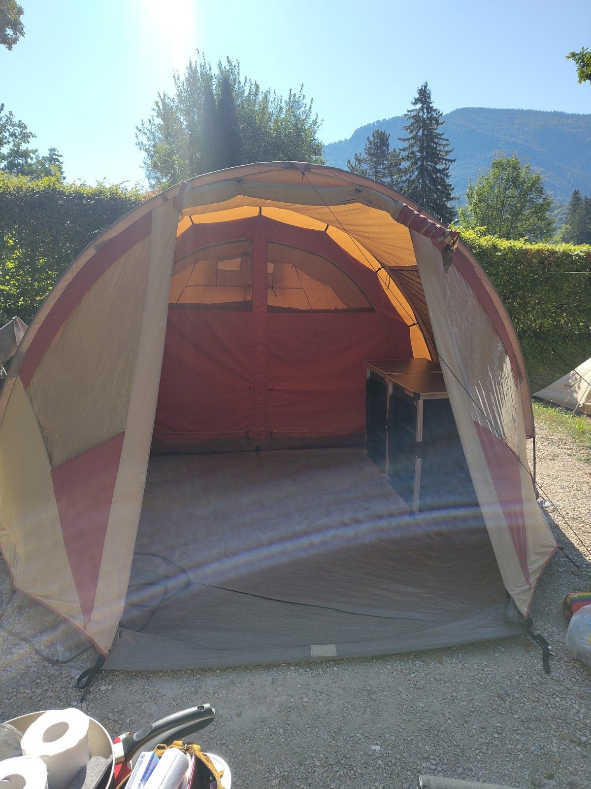 Katoenen 4 persoons Safarica TC tent, Caravans en Kamperen, Tenten, Ophalen of Verzenden, Gebruikt, Tot en met 4