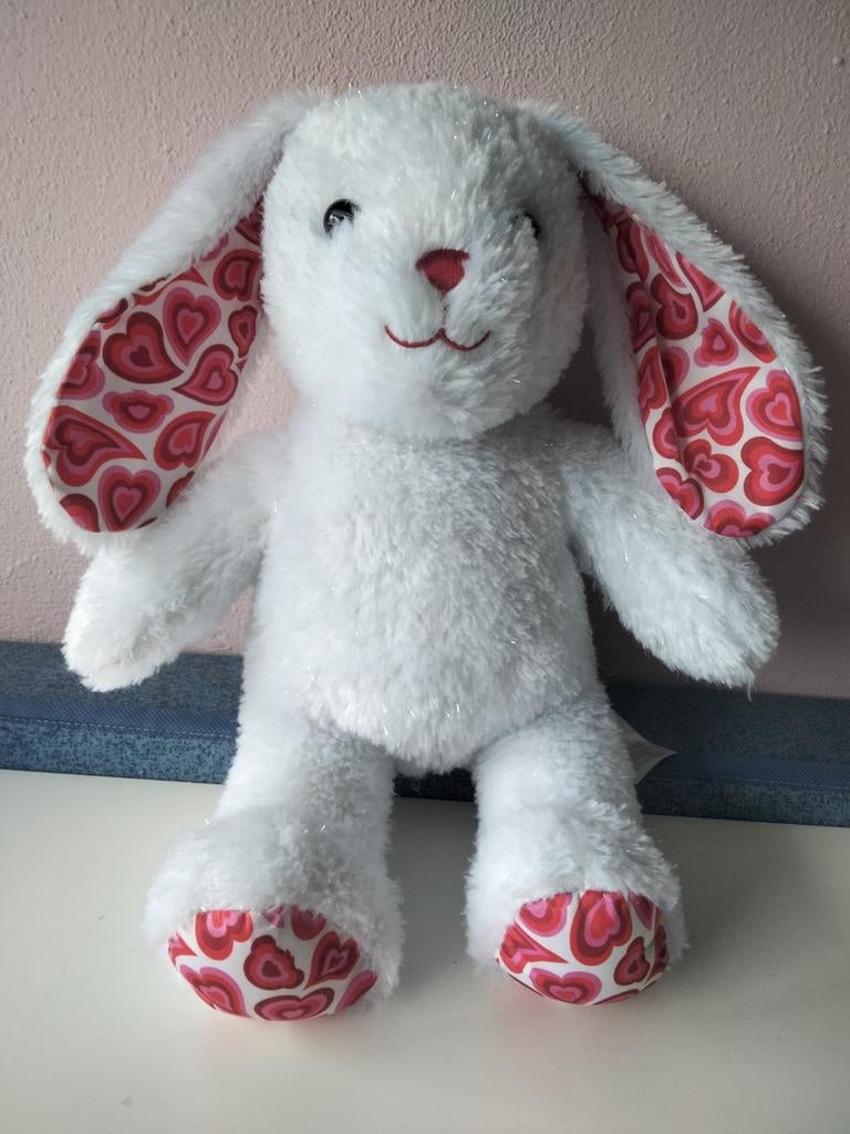 Build-A-Bear Groovy Hearts Pawlette, Kinderen en Baby's, Speelgoed | Knuffels en Pluche, Zo goed als nieuw, Konijn, Ophalen of Verzenden