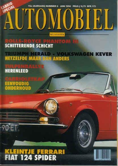 Automobiel 6 1994 : Fiat 124 Spider - Ruska Buggy - Triumph, Ophalen of Verzenden, Gelezen, Algemeen