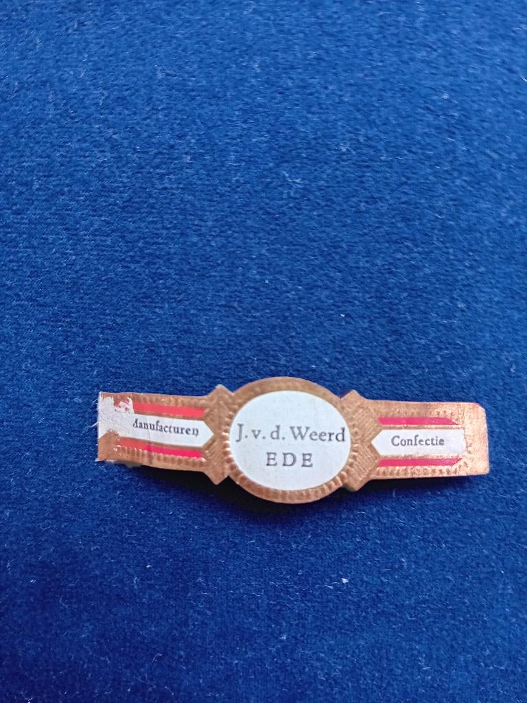 Sigarenbandje - J. v.d. Weerd - Ede, Ophalen of Verzenden, Zo goed als nieuw, Sigarenbandjes