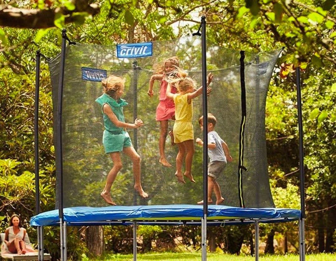 Crivit Trampoline met Veiligheidsnet 300 cm in doorsnee, Ophalen, Gebruikt