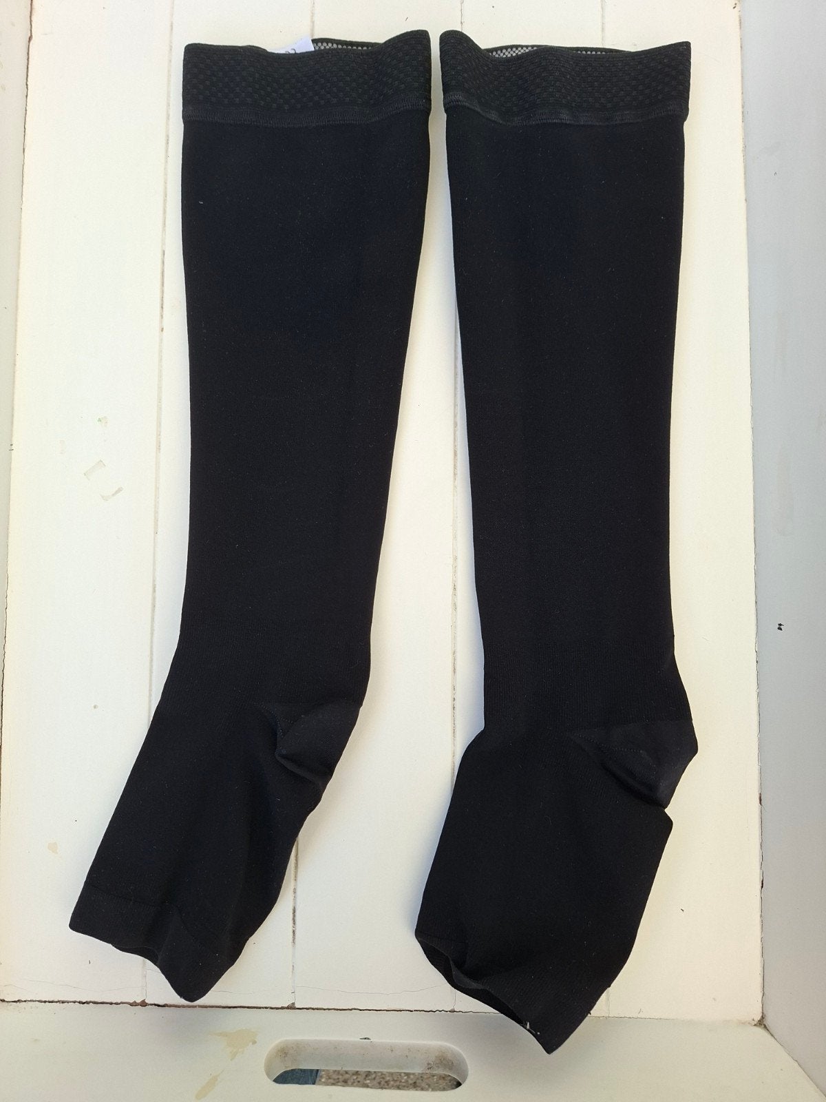 2 paar zwarte Juzo Steunkousen Size IV / L, Kleding | Heren, Sokken en Kousen, Ophalen of Verzenden, Zo goed als nieuw, Maat 43 t/m 46