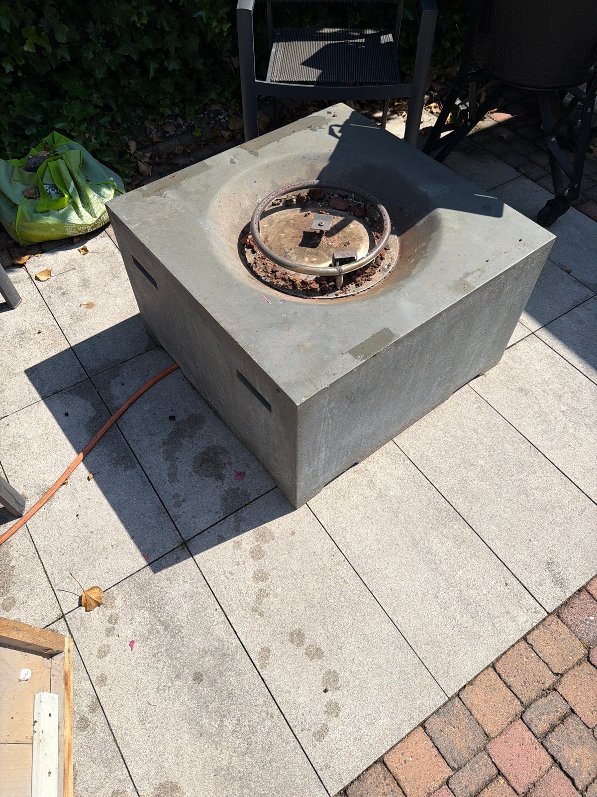 Happy Cocooning vuurtafel. Met lavastenen. Evt met Gasfles, Ophalen, Gebruikt, Vuurkorf