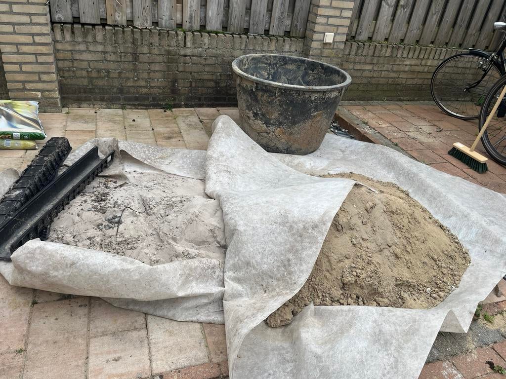 Gratis zand, Tuin en Terras, Ophalen, Gebruikt, Ophoogzand