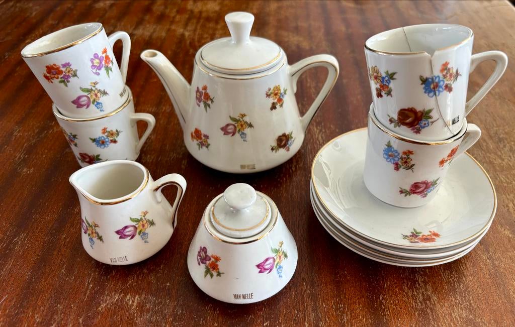 Vintage Van Nelle Speelgoedservies - Theeserviesje, Ophalen of Verzenden, Gebruikt, Jongen of Meisje