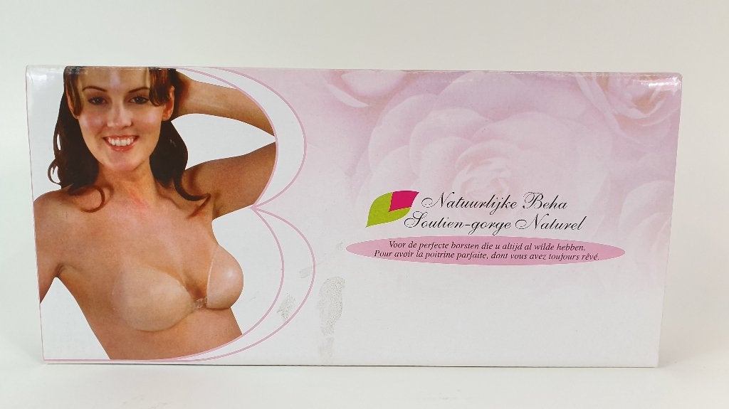 Natuurlijke BH, siliconen pads, cup B/C, strapless. 7B12, Tweedehands verkoop, Tweedehands verkoop, Beige, Ophalen of Verzenden