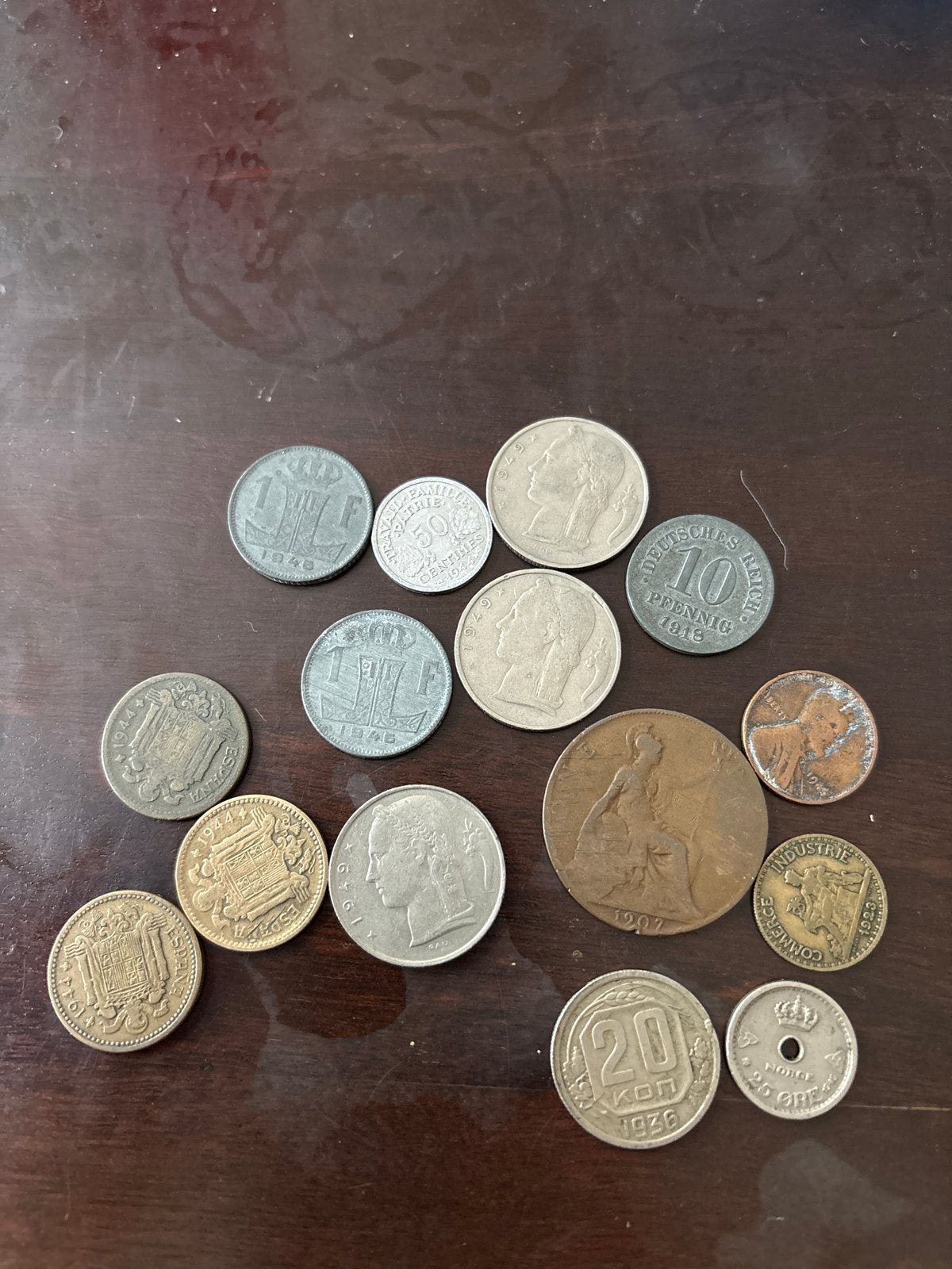 Partij oude Europese munten vanaf 1907 - Divers, Ophalen of Verzenden, Overige landen, Setje