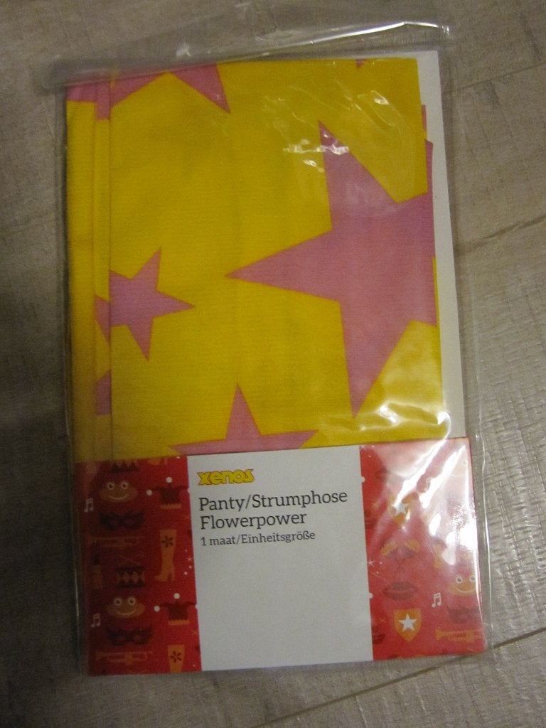 Foute pary/Carnaval Powerflower panty  Nieuw., Kleding | Dames, Carnavalskleding en Feestkleding, Ophalen of Verzenden, Nieuw