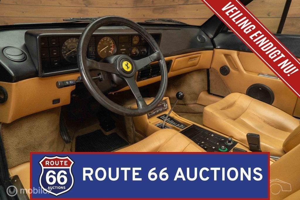 Ferrari Mondial Cabriolet | 1985 | Route 66 Auctions, Overige carrosserieën, Zwart, Bedrijf, Handgeschakeld